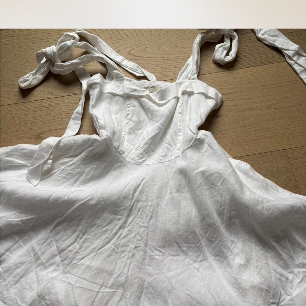 DISSH AISLE LINEN BOW MINI DRESS - Picture 3 of 3